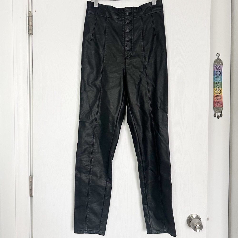 Free people faux leather pants
